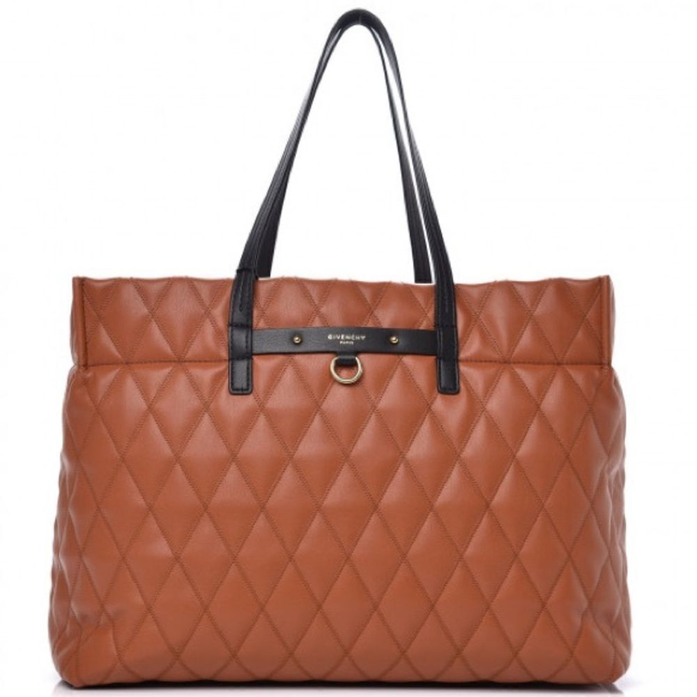 Givenchy Quilted Duo Shopper Tote Brown Luxury Designer Bag
